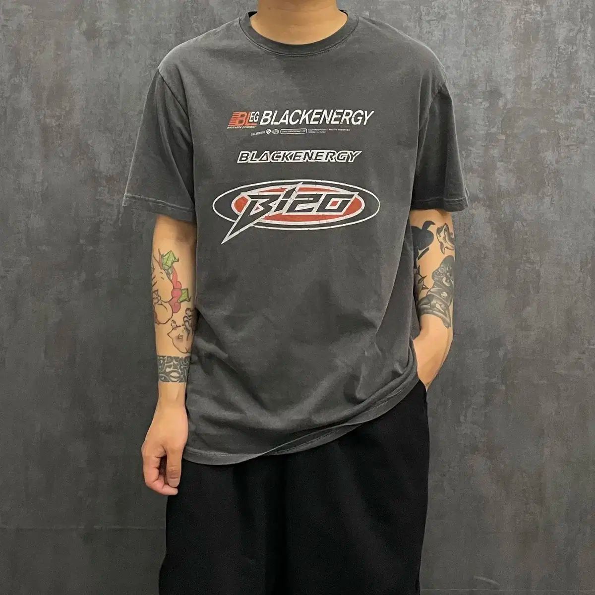 プロショップ 2 カラー ブロック プリント PIGMENT(ピグメント) オーバーサイズ 半袖Tシャツ
