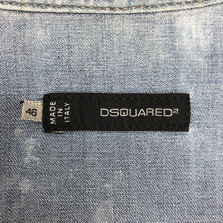 Dsquared2 ディースクエアード 13SS ブリーチ加工 デニムシャツ