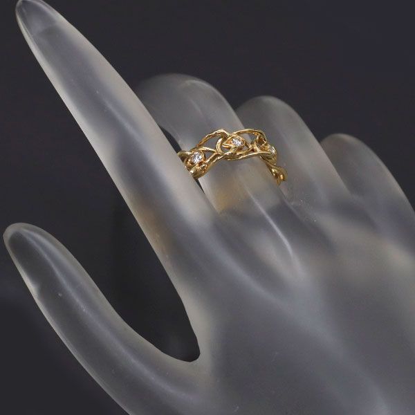 カシケイ K18BG ダイヤモンド リング 0.40ct ベゼル 定価25万