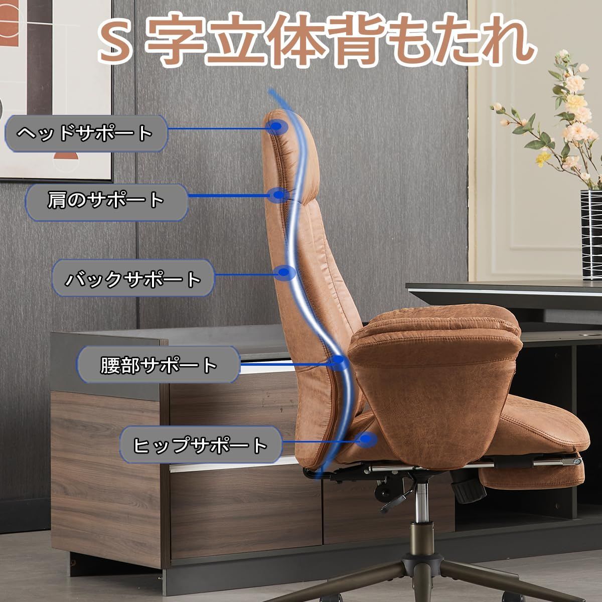 135度リクライニング