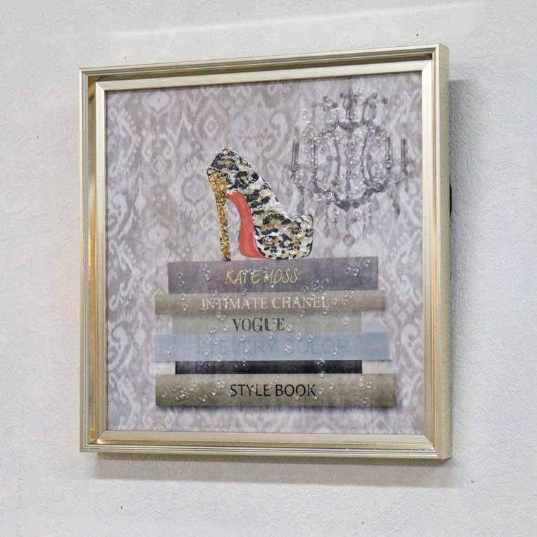 アートフレーム ハイヒール 絵画 クリスタルピクチャー ウォールデコ