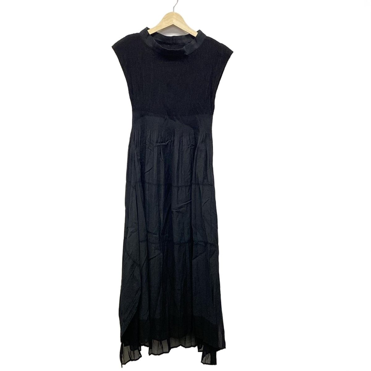 MORABITO モラビト ワンピース サイズ38 M レディース - 黒 クルーネック|ロング|ウエストゴム