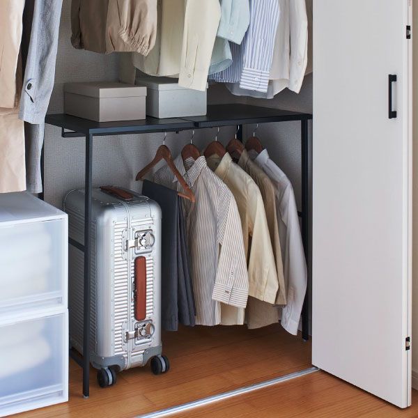 山崎実業 伸縮キャリーケース上ラック タワー tower クローゼット収納