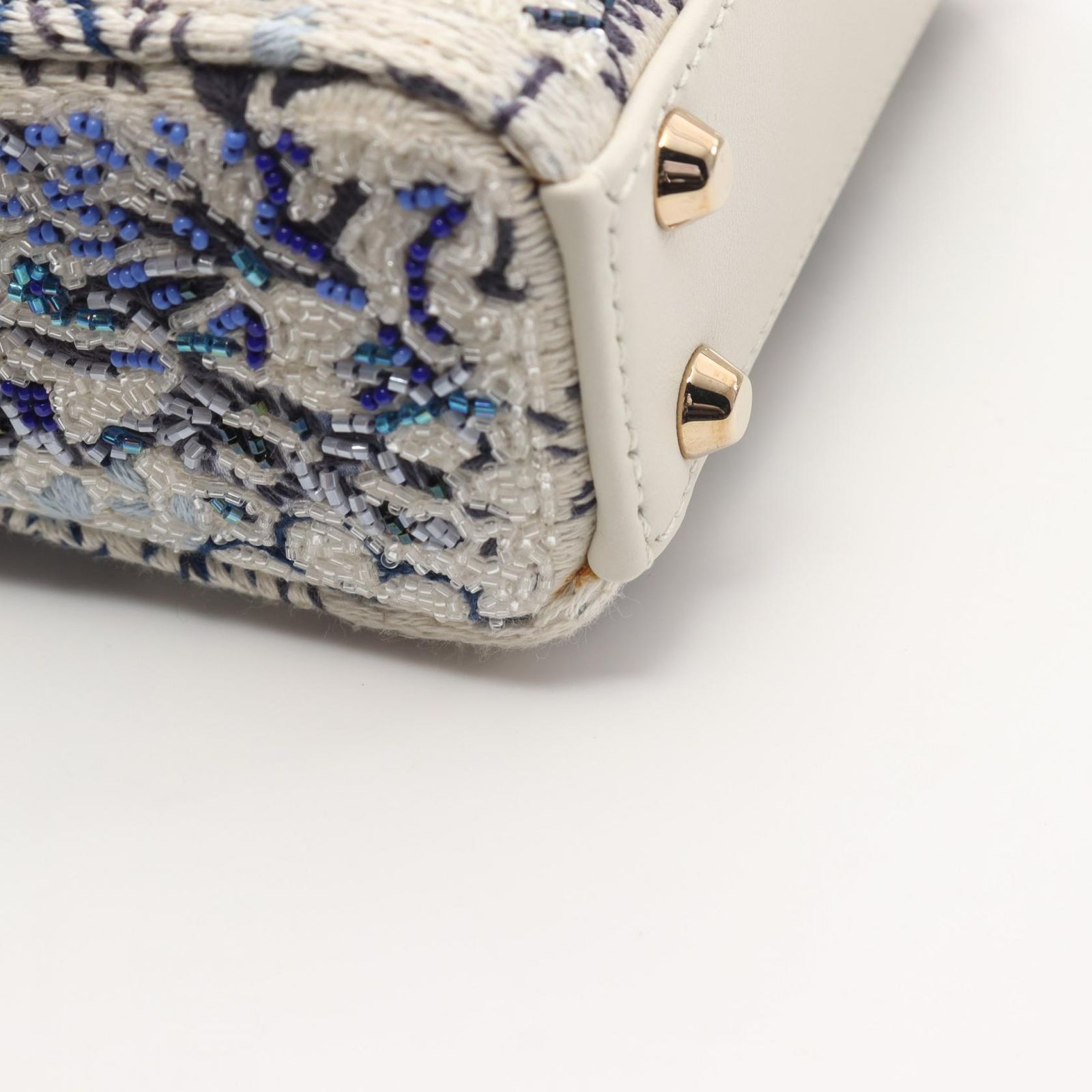 レディース ディオール Dior ハンドバッグ レディディオール マイクロ ホワイト/ブルー レザー レディディオール 2wayショルダー レディース Used A