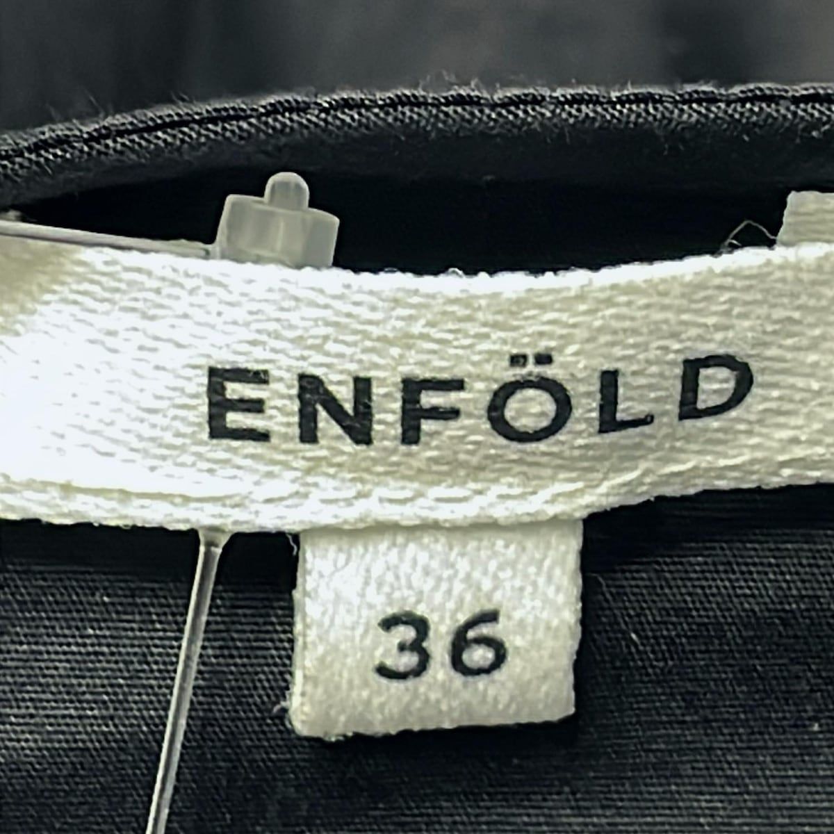 卒業式など　ENFOLD 黒 ワンピース サイズ36 ENFOLD エンフォルド 20AW ダブルクロス AラインポケットDRESS