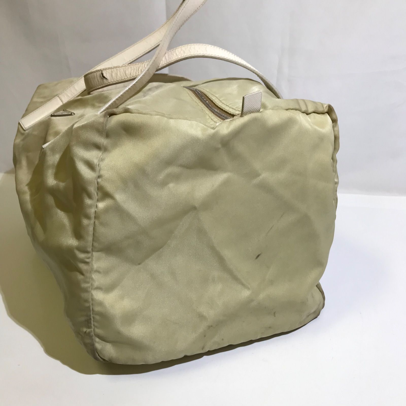 PRADA プラダ ボストンバッグ ナイロン オリーブ 薄緑 トラベル