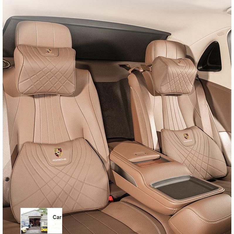 高品質 ◆ポルシェ PORSCHE◆モカブラウン◆ネックパッド 低反発ウレタン 腰当て 腰クッション PUレザー メモリーフォーム 疲れ防止 ヘッドレスト 磁石入り 美品・未使用新品ポルシェ PORSCHE 高品質 汎用 首枕 パンチングレザー 低反発ウレタン ネックパッド 腰クッション 腰当 ヘッドレスト  ウエストサポート