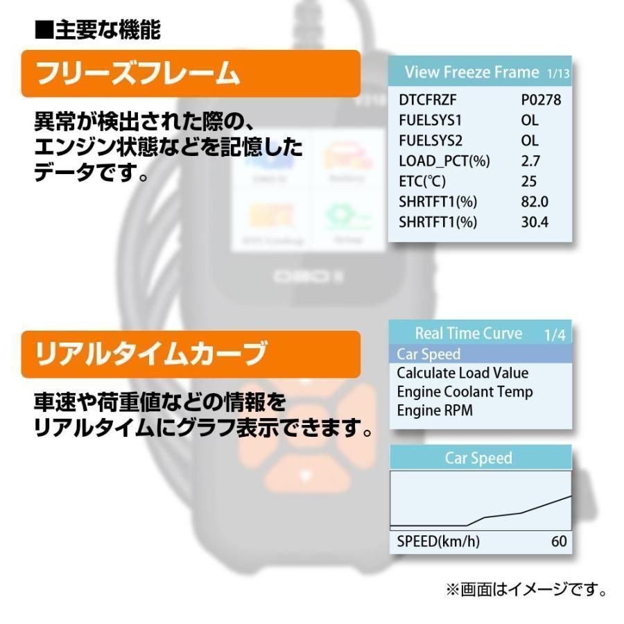 obd2 診断機 日本語 車 故障診断機  スキャンツール エンジン警告灯消し obd2 診断機 日本語 自動車故障診断機 多車種対応 診断 無料