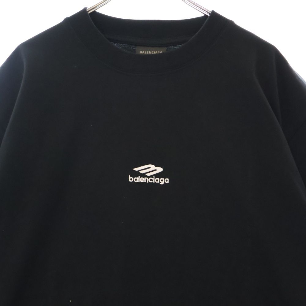 BALENCIAGA (バレンシアガ) フロントブランドロゴ刺繍 半袖Tシャツ