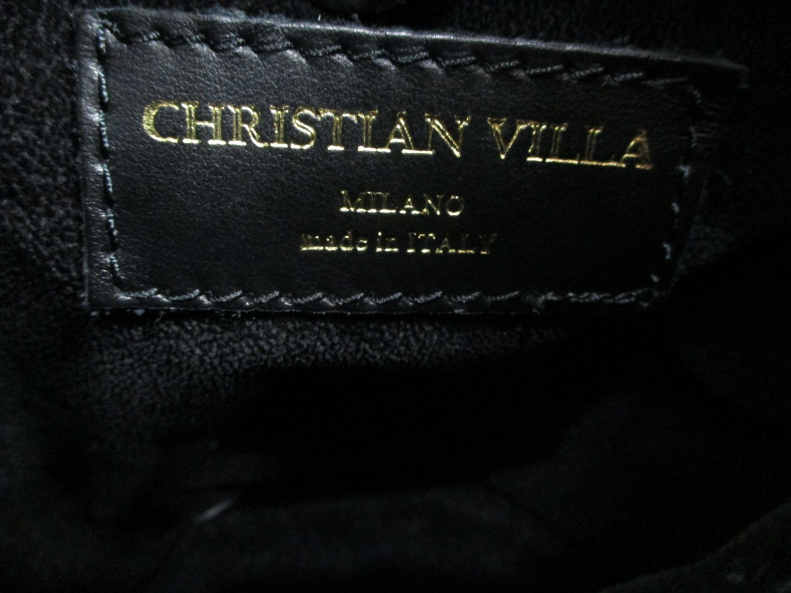 ◇極美品 CHRISTIAN VILLA クリスチャンヴィラ 巾着 バケツ型 ショルダーバッグ◇