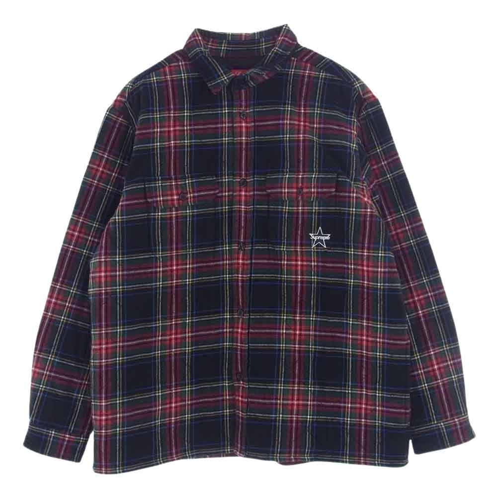 Supreme シュプリーム ジャケット 21AW Quited Plaid Flannel Shirt フランネル シャツ キルティング スター 中綿 ジャケット マルチカラー系 L【中古】