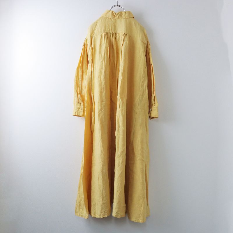 美品 2022SS ネストローブ nest Robe リネン ギャザーカラー