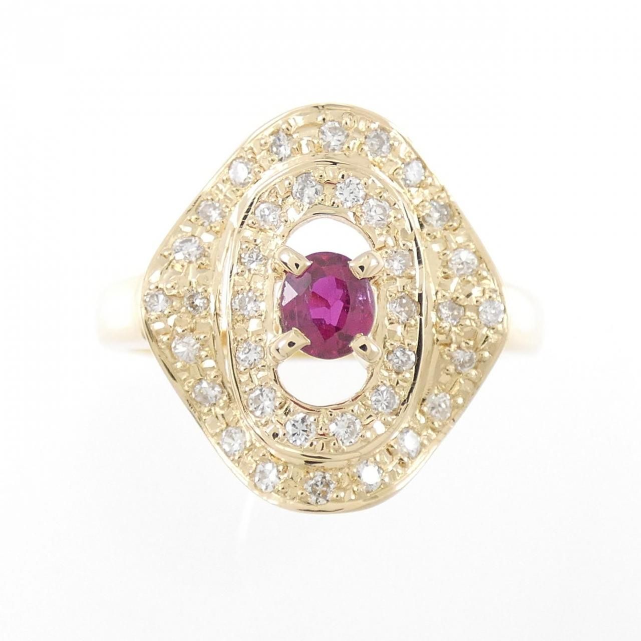 K18YG ルビー リング 0.22CT - メルカリ 