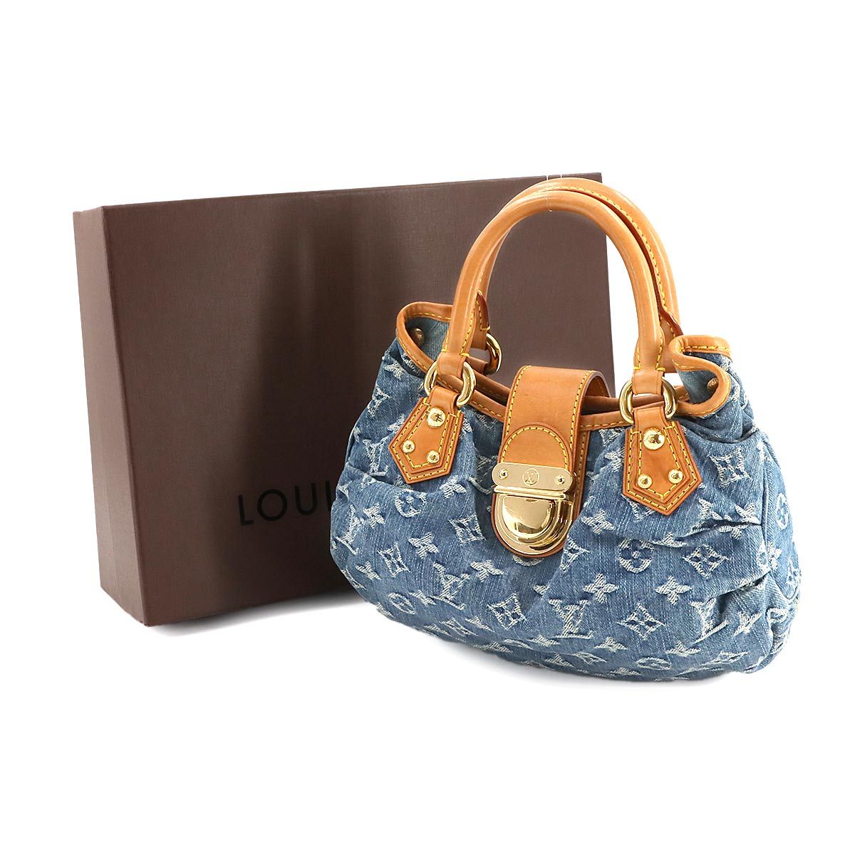 ルイ ヴィトン LOUIS VUITTON モノグラム デニム プリーティ ハンド