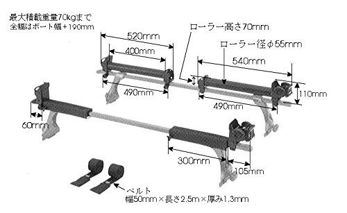 カーメイト ルーフキャリア inno ボートローラーPRO IN420 用オプション IN421