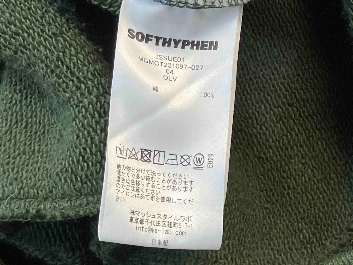 SOFTHYPHEN ソフトハイフン HALF ZIP UP HOODIE パーカー