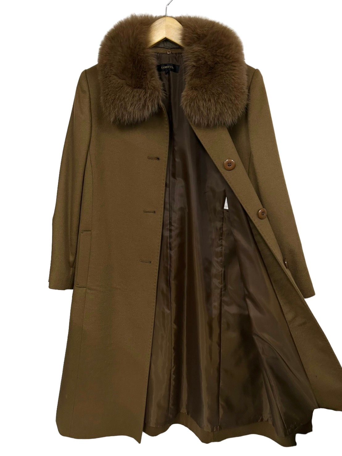 Loritti ファー付きカシミアロングコート 極美品◇ロリッティ ロングコート カシミア 100% フォックス