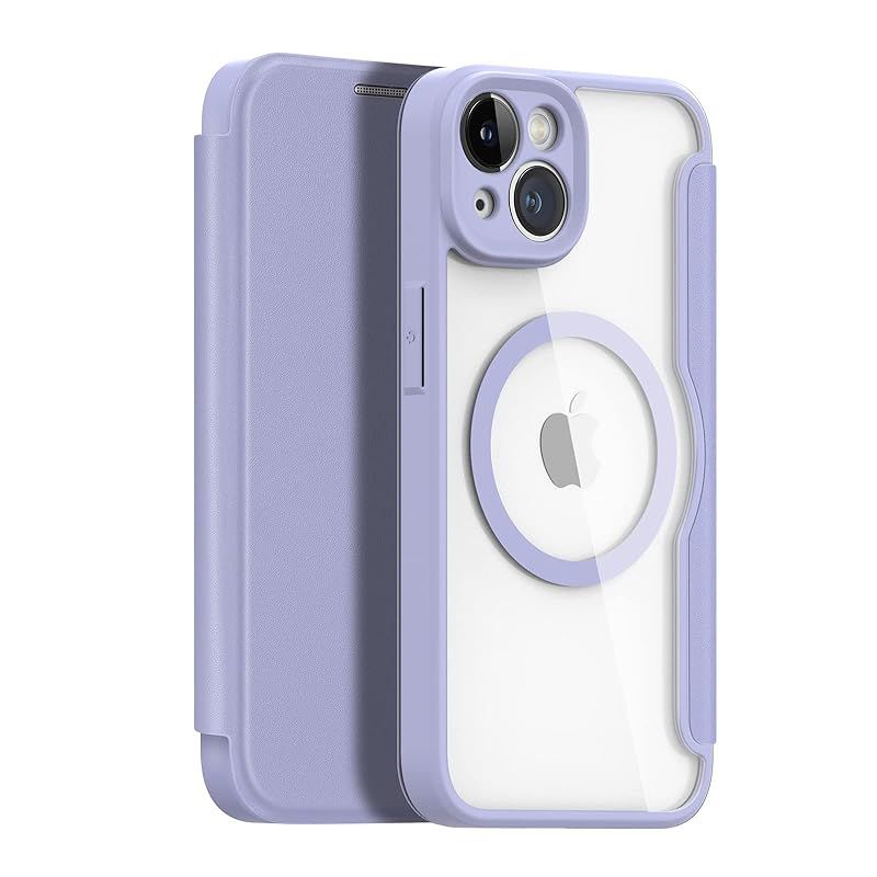 新品　iPhone14ケース - 手帳型 ワイヤレス充電対応 超薄型 軽量 高級PUレザー 背面クリア カード 入れ1枚 アイフォン14ケース 耐衝撃 レンズ保護 カバー