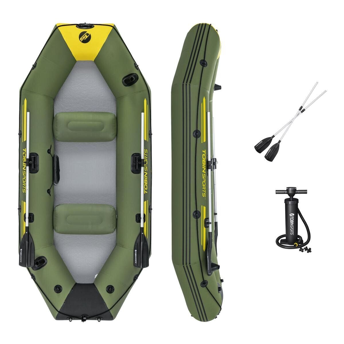 Tobin Sports 3人用ボートセット キャニオンプロ インフレータブルラフト|パドル|空気入れ|ポンプ付き|三人乗り|コストコ