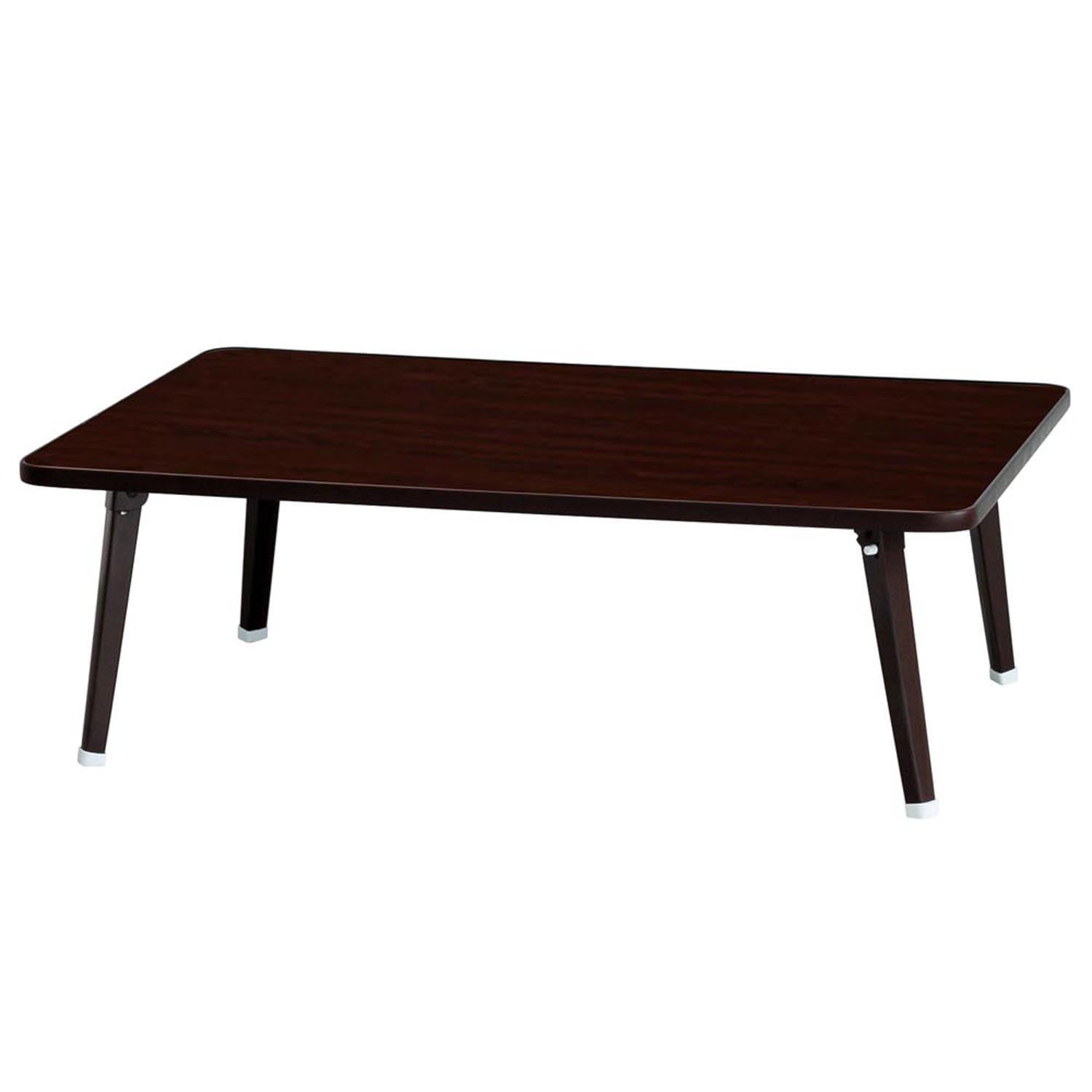 ハウステーブル 90 完成商品 木目調 NK-90 机 ブラウン 幅90cm×奥行60cm 折りたたみ ローテーブル 永井興産