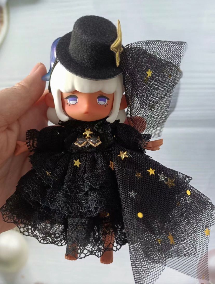 JANAYA ハンドメイド　オビツ11服　黒色レースワンピース　4点セット