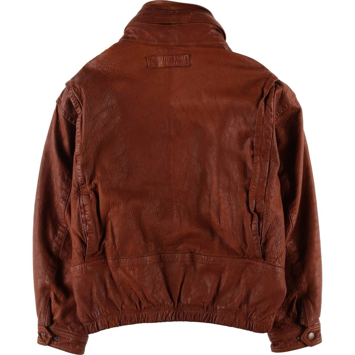 古着 90年代 ノーティカ NAUTICA 中綿入り レザーブルゾンタイプ  