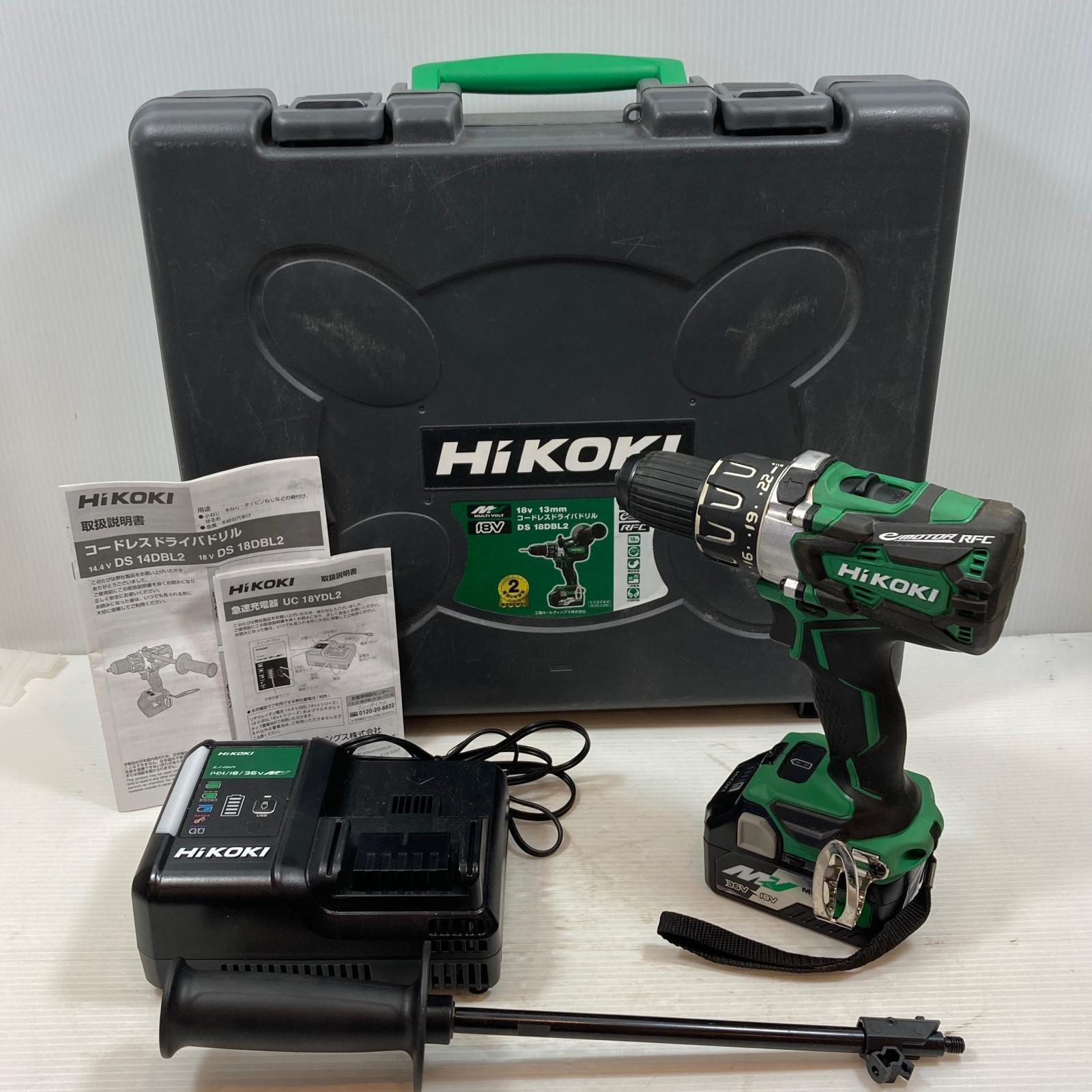 κκHiKOKI ハイコーキ 締め付け工具 ドライバドリル コードレス式 13mm 18v 5.0Ah JD00212 DS18DBL2 グリーン