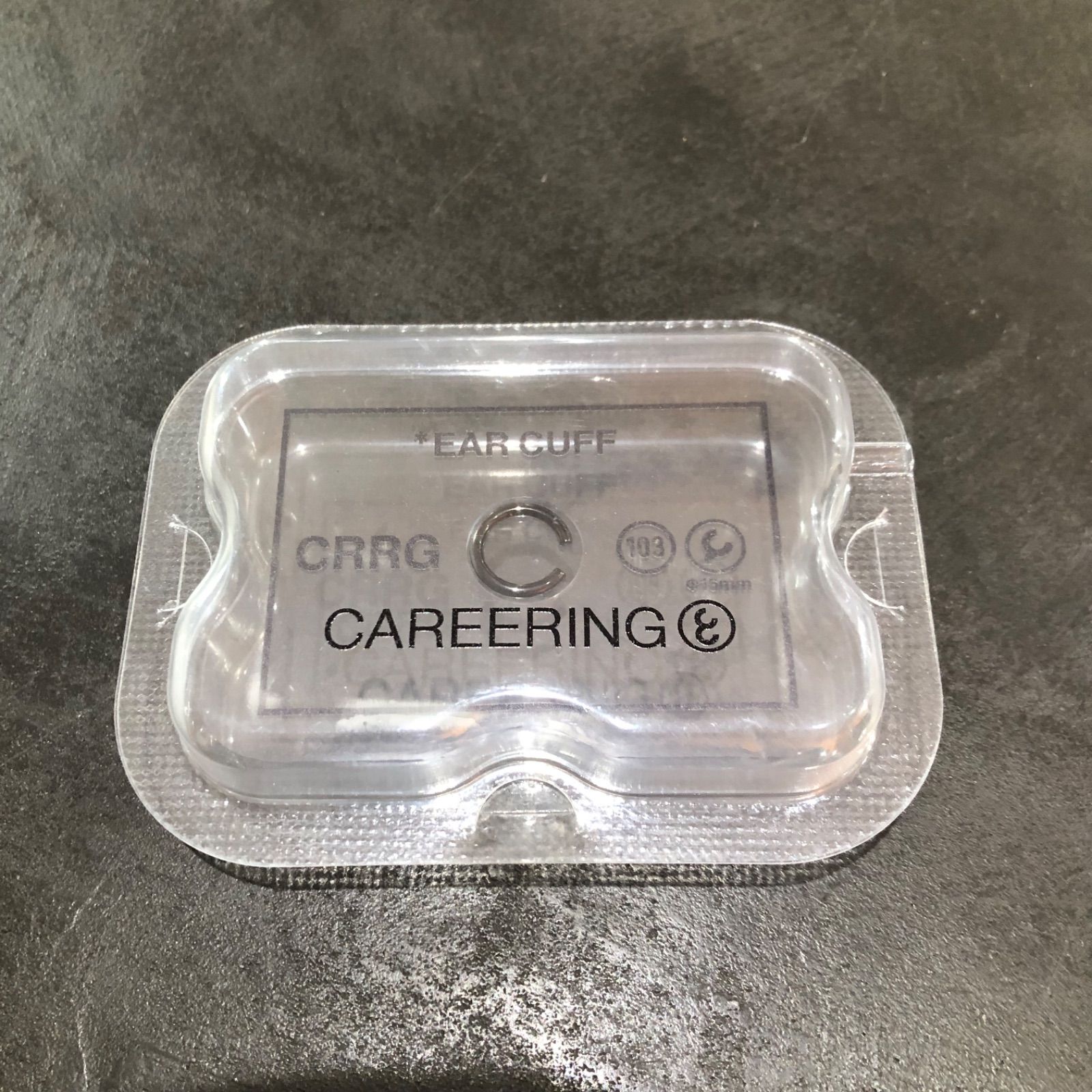 参考上代14300円 ♥品 CAREERING EAR CUFF 103 イヤーカフ キャリアリング ブラック 75366A6