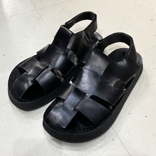 studio nicholson × hereu スタジオニコルソン×へリュー レザーサンダル ブラック size42 【中目黒b08】 - メルカリ