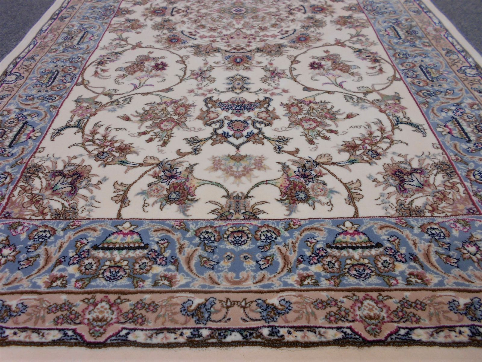 170万ノット！輝く、多色織絨毯！本場イラン産70×120cm‐200881-
