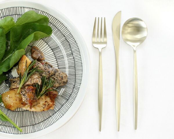 新品 クチポール ムーンマット シャンパンゴールド ディナー3点セット