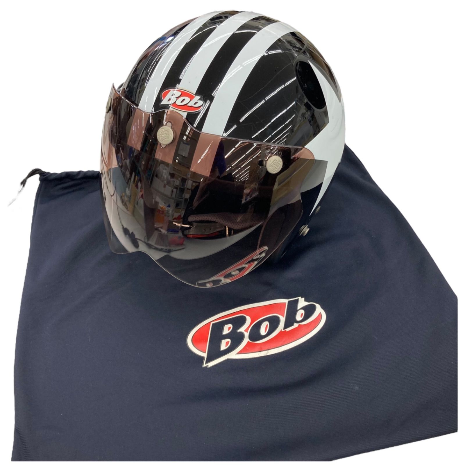 186000 現状品 OGK Bob ジェット ヘルメット シールド付き