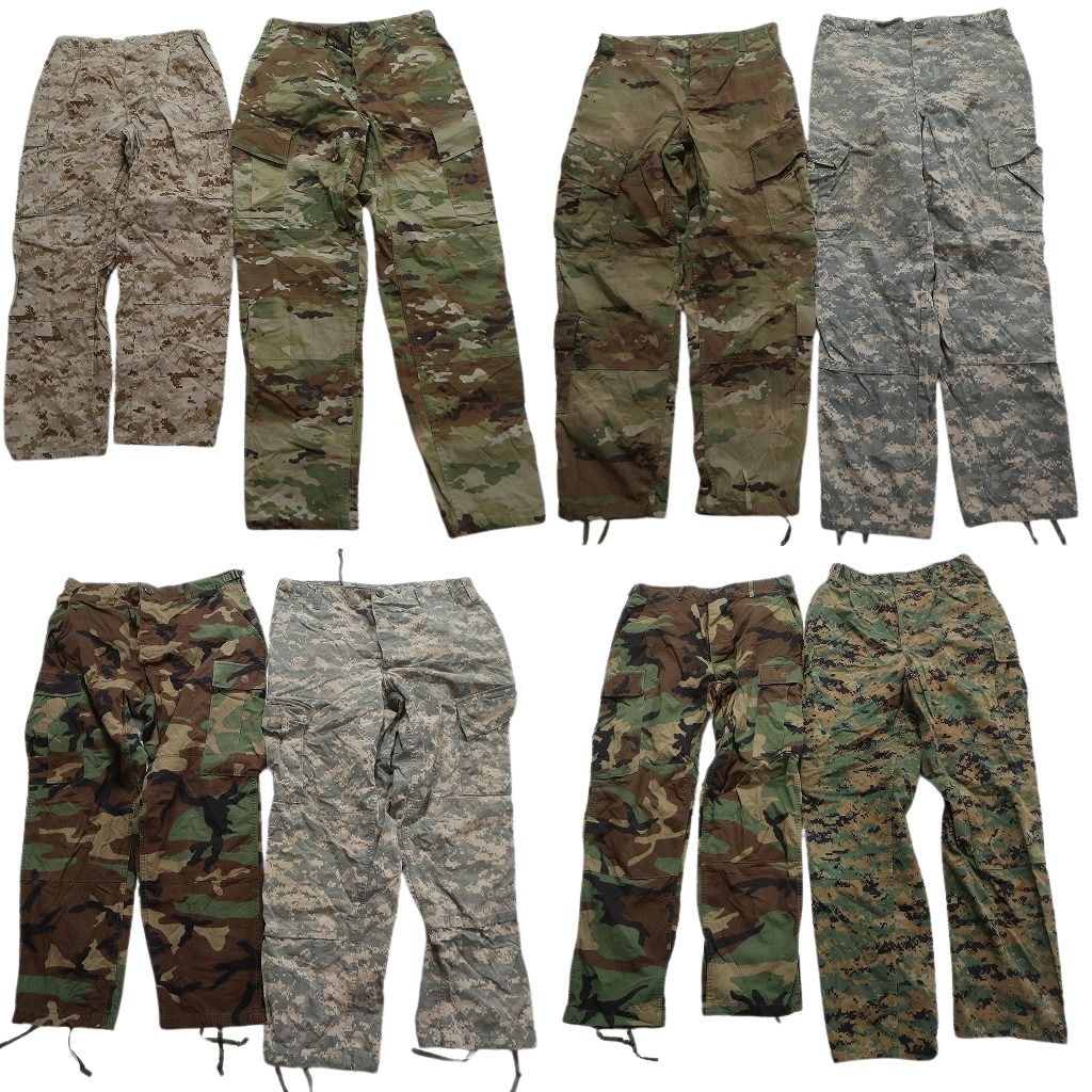 古着卸 まとめ売り 米軍実物 フィールドパンツ ミリタリー 8枚セット (メンズ M ) ウッドランド デジカモ マルチカム 中古 古着 MY1205