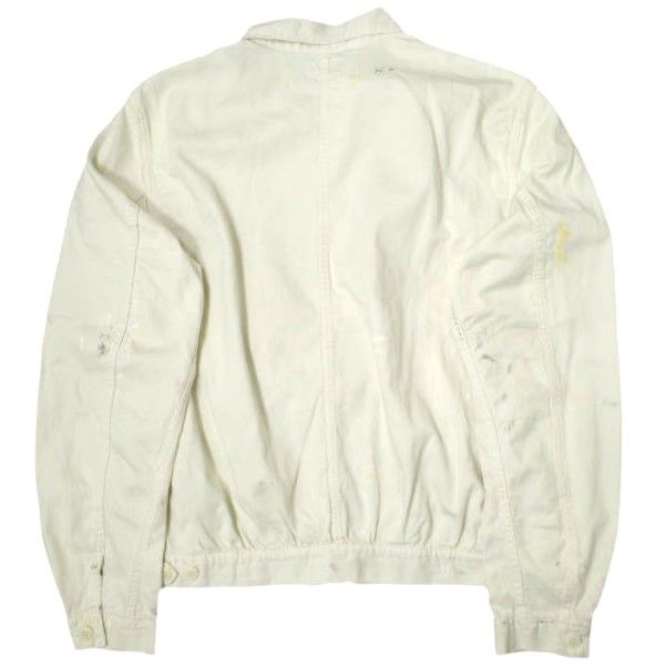 DOUBLE RL＊ワークジャケット USA製 90s RRL Hickory Stripe Cotton Work Jacket 紺 L 三ツ星