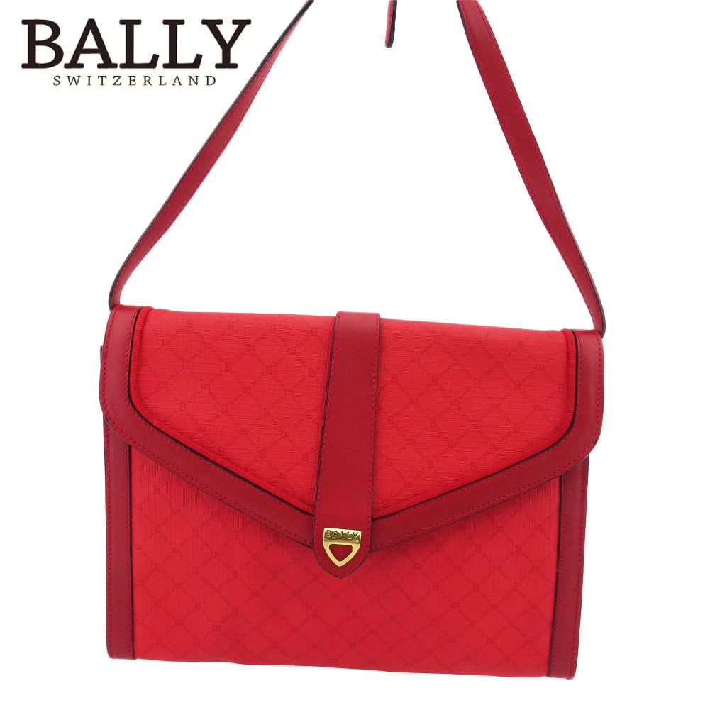 【X'masセール★30%OFF】バリー BALLY ショルダーバッグB柄 2WAY バッグ レッド ゴールド レディース 中古 超メルカリ市☆最大30％OFFセール中】バリー BALLY ショルダーバッグ B