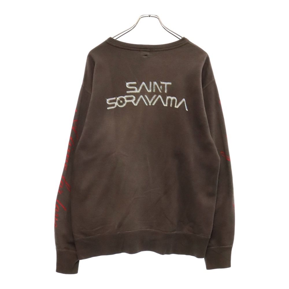SAINT MICHAEL セントマイケル 22SS SORAYAMA SEXY ROBOT SWEAT CREW 空山基 セクシーロボットプリント ヴィンテージ加工クルーネックスウェットトレーナー SM-S22-0000-074 SAINT MICHAEL (セントマイケル) 22SS SORAYAMA SEXY ROBOT SWEAT CREW