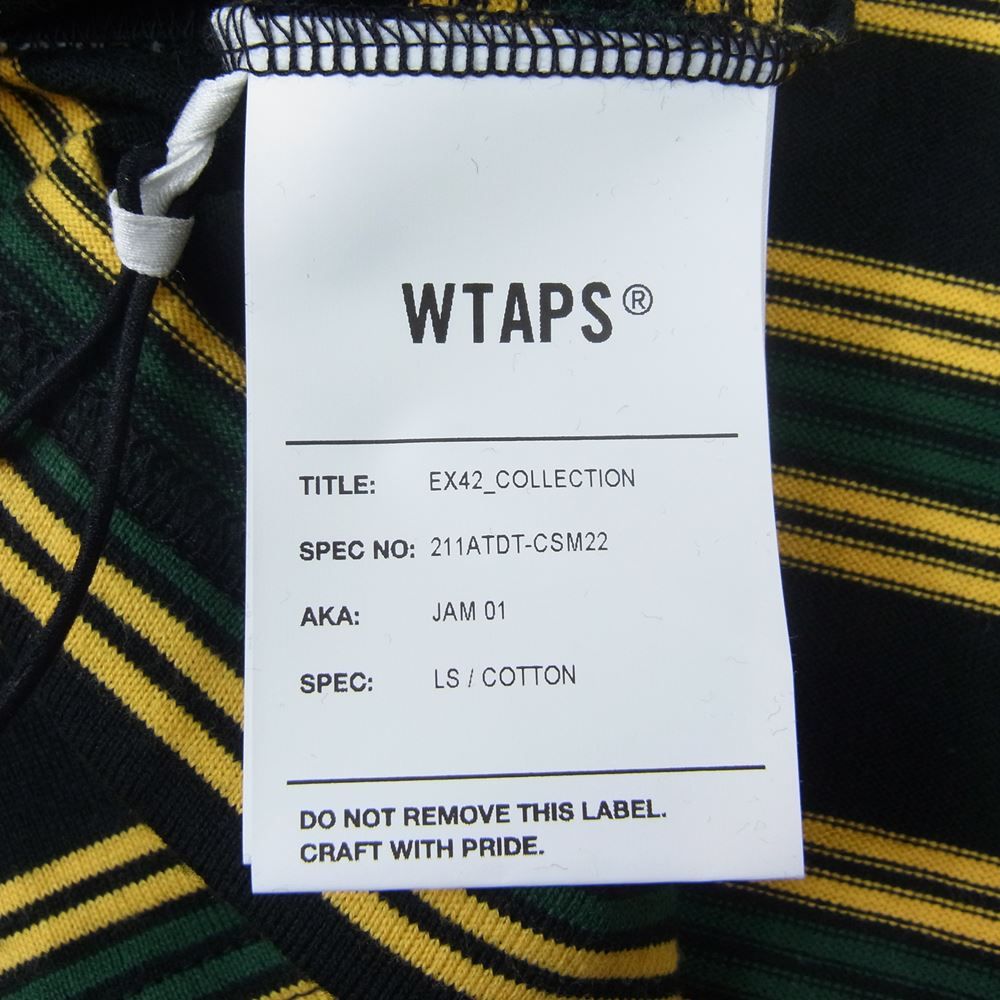 WTAPS ダブルタップス 21SS 211ATDT-CSM22 JAM 01 LS ジャム ボーダー