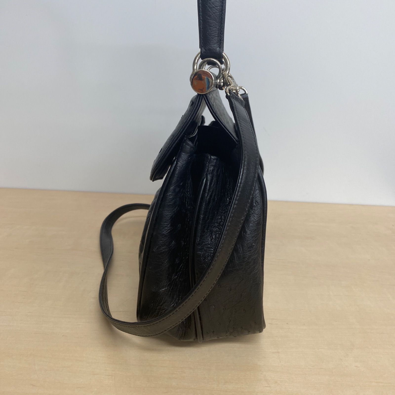 RODANIA ロダニア 本革 オーストリッチ ハンドバッグ B204 - メルカリ