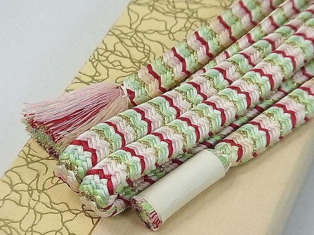 平和屋本店□極上 有職組紐道明 帯締め 御岳組 宮内庁御用 国立博物館  