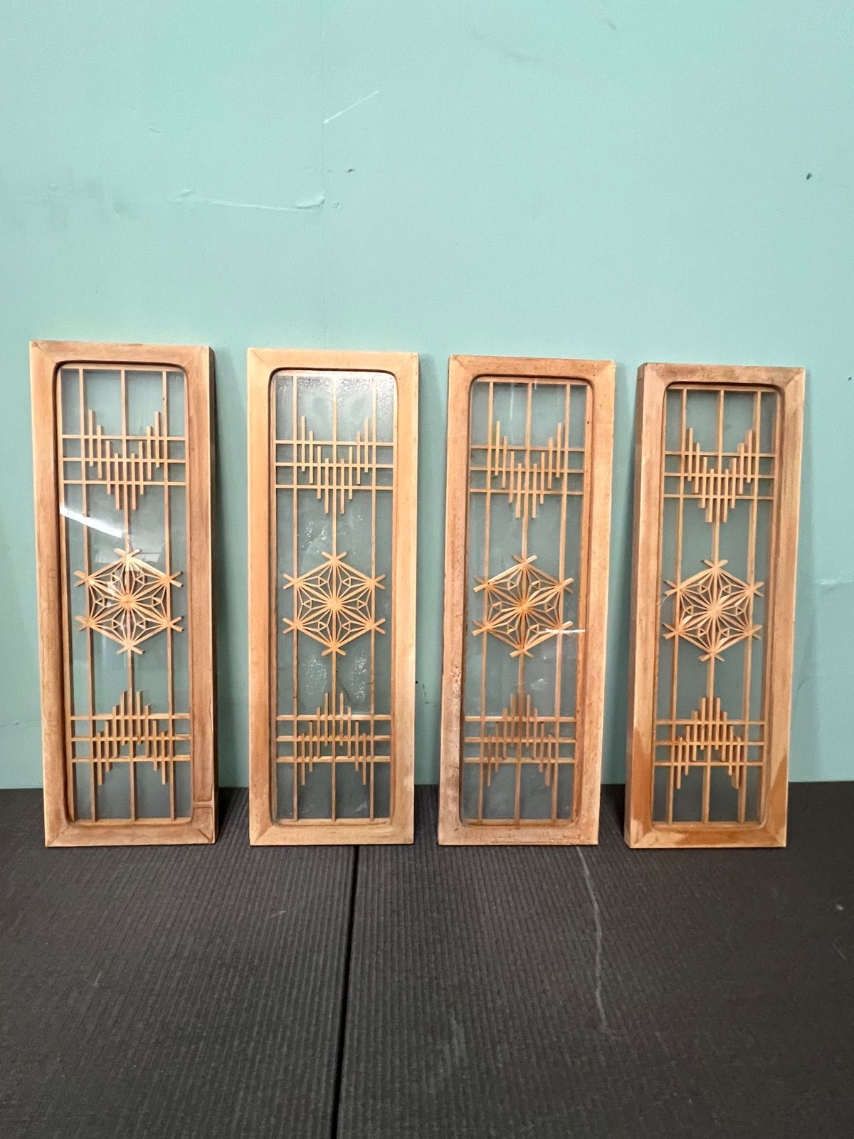︎ 昭和 レトロ 建具 曇りガラス はめこ 木製建具 格子 古民家