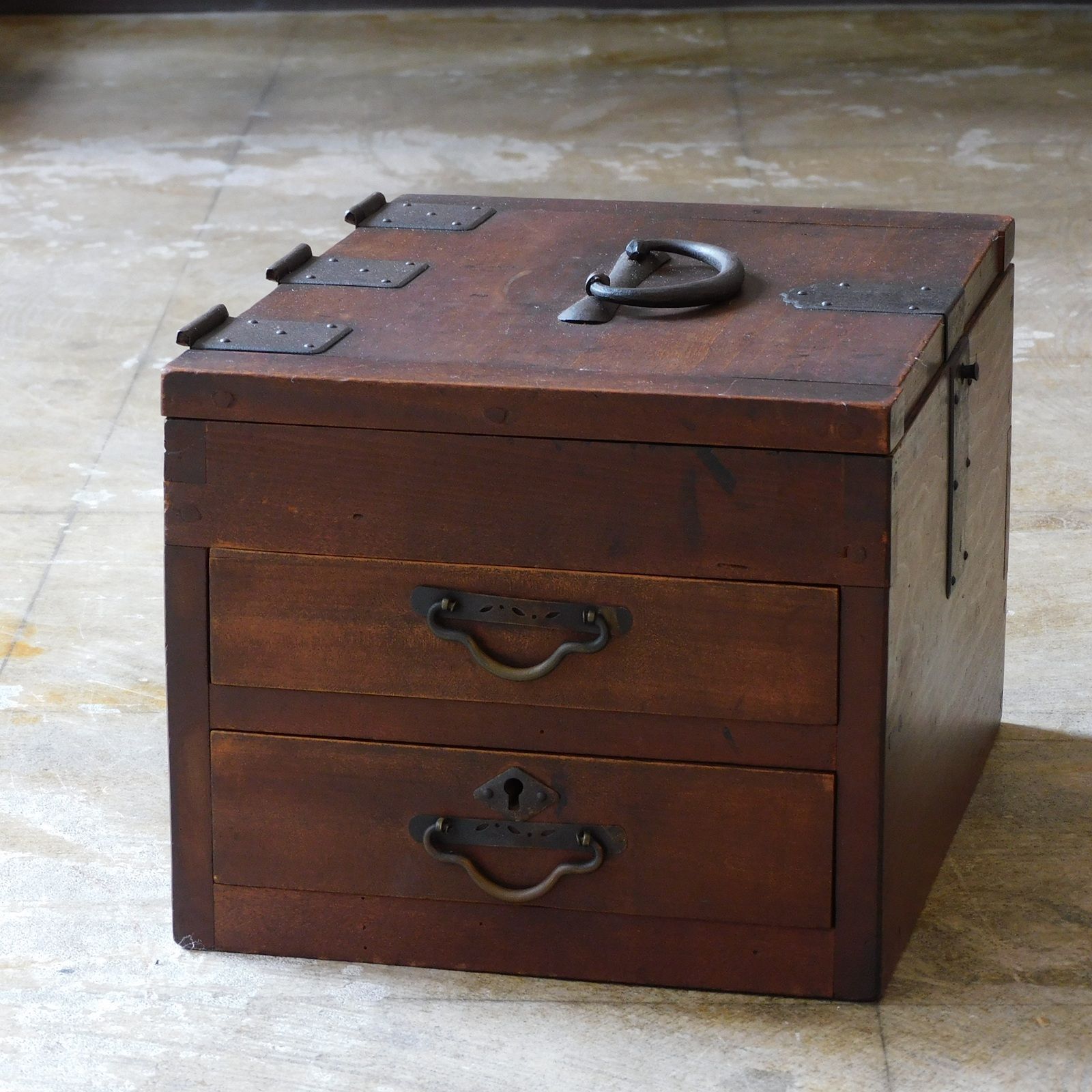 桑製 懸硯 HK-a-05603 | 古民芸 小箪笥 引出し 掛硯 硯箱 懸硯 民藝 無垢材