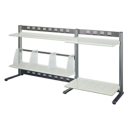 デスクシェルフ ＲＥＳＰＡＣＥ Ｆ 可動式仕切板４枚付 棚２段 ライトグレー EAS-DSF8004NM コクヨ