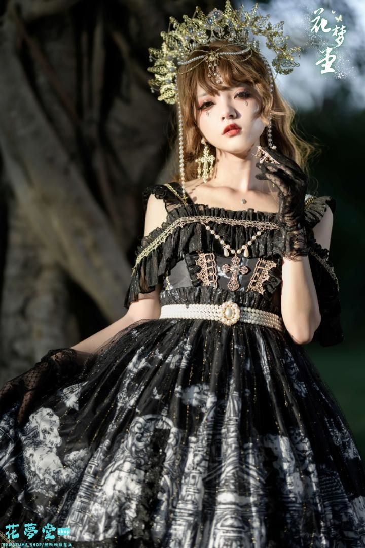 25年 ドレス コスプレロリータセット 仮装 オリジナル 洋服 ロリータ ワンピース 撮影会 舞台 イベント 花夢堂-23