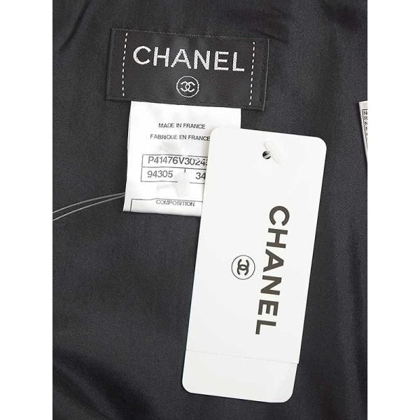 CHANEL シャネル 11AW 装飾デザインウールロングスカート ブラック 34