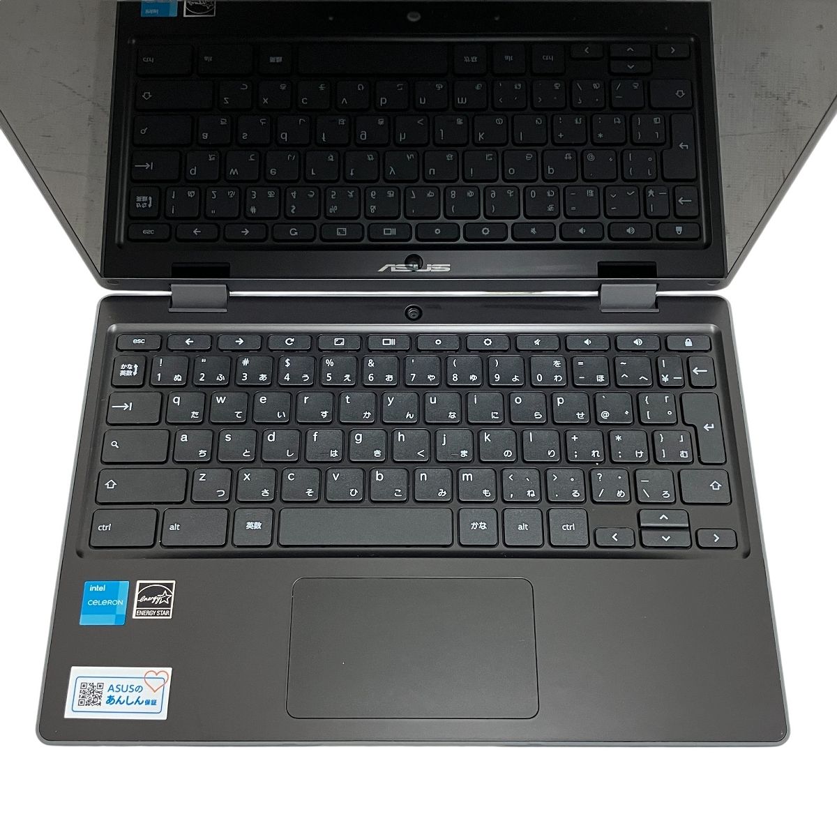 ASUS Chromebook CR1 CR1100FKA-BP0003 11.6インチ ノートパソコン Celeron N4500 4GB eMMC 64GB ChromeOS 中古 M9187131