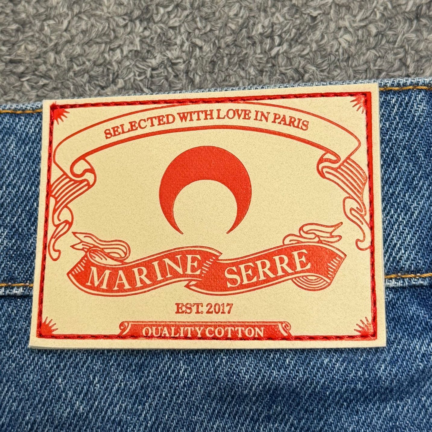 MARINE SERRE Moon Laser ジーンズ ムーンレーザー デニムパンツ MARINE SERRE Moon Laser ジーンズ ムーンレーザー デニムパンツ