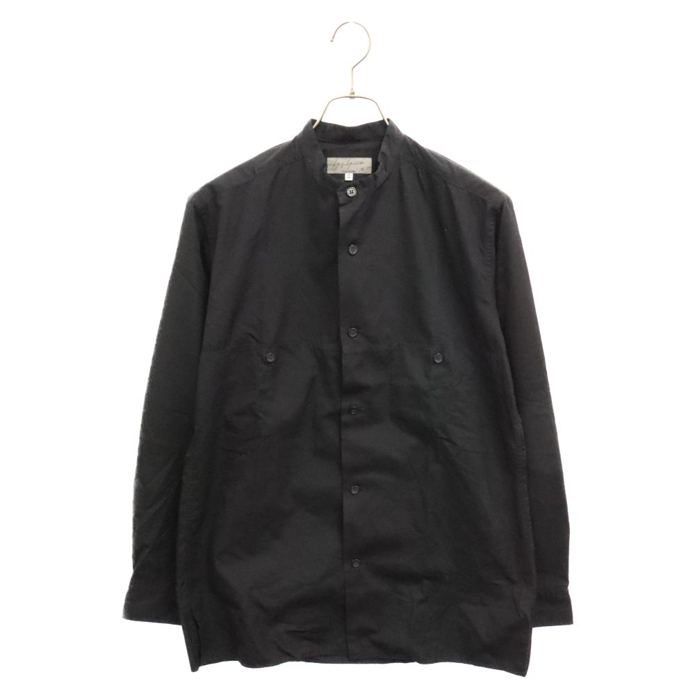 Yohji Yamamoto POUR HOMME (ヨウジヤマモト プールオム) スタンドカラー長袖シャツ ブラック HH-B99-038