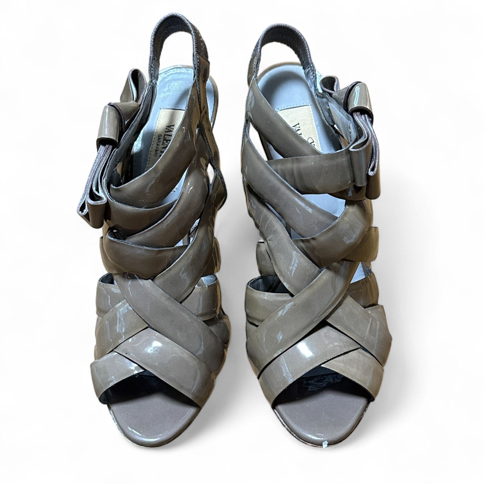 VALENTINO GARAVANI イタリア製 エナメル ヒールサンダル サイズ36 1/2 