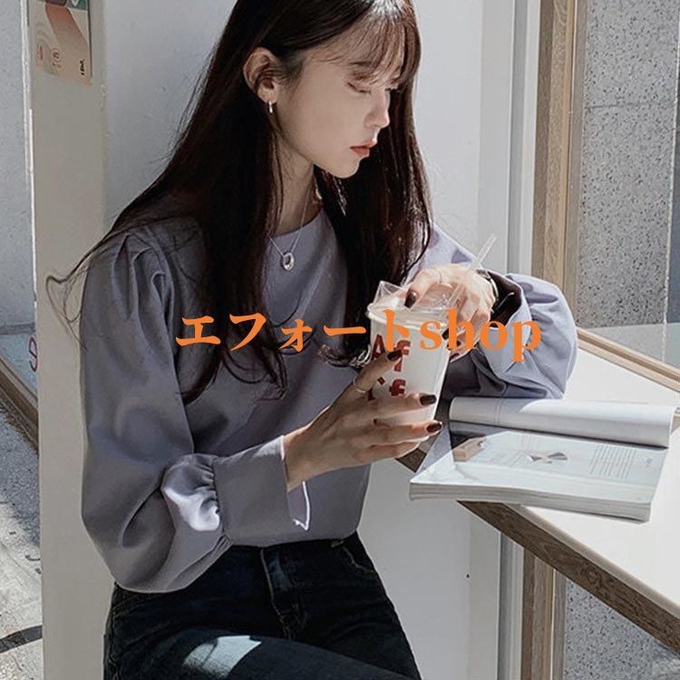 ブラウス レディース 春秋 新作 長袖 韓国風 オフィス シフォン
