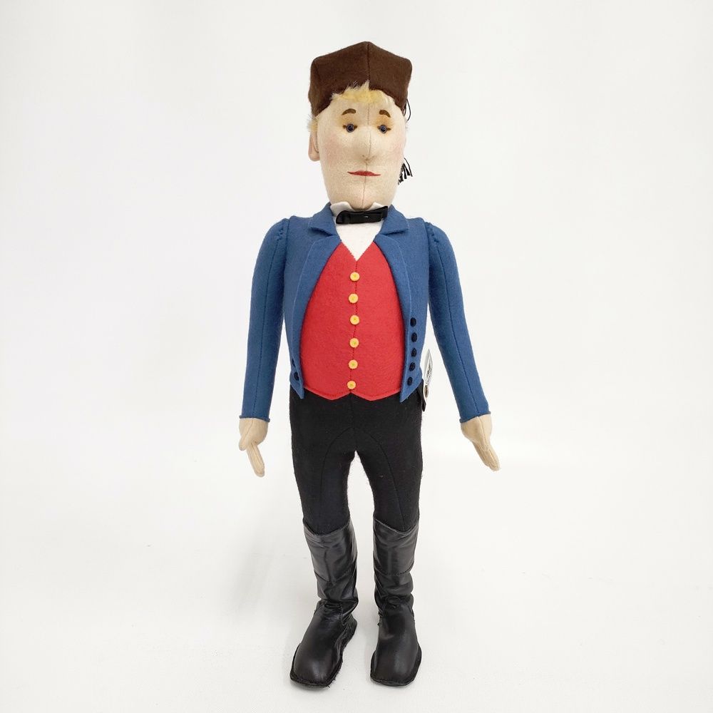 Steiff Peasant Jorg 9112/45 1987年 フェルト人形 ヴィンテージ ぬいぐるみ ブルー レッド レディース シュタイフ【中古】5-0214G
